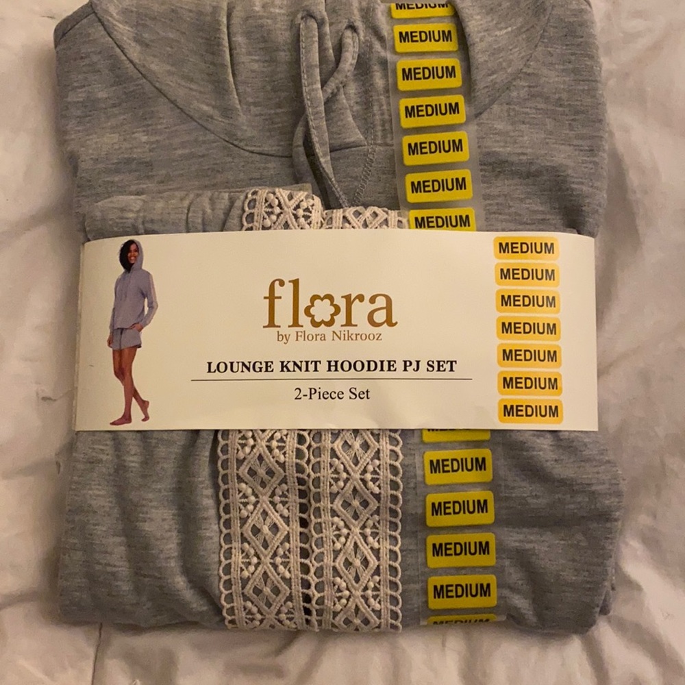 Flora lounge knit hoodie pj set